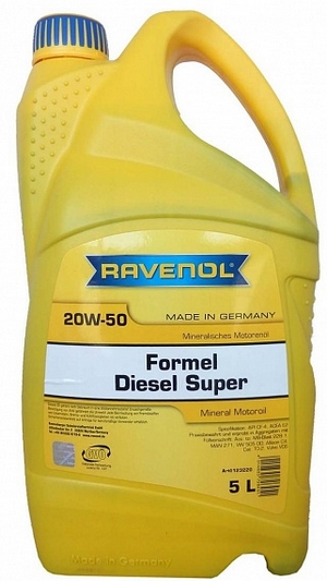 Объем 5л. RAVENOL Formel Diesel Super 20W-50 - 1123220-005-01-999 - Автомобильные жидкости. Розница и оптом, масла и антифризы - KarPar Артикул: 1123220-005-01-999. PATRIOT.