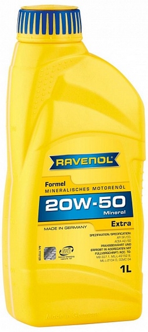Объем 1л. RAVENOL Formel Extra 20W-50 - 1113120-001-01-999 - Автомобильные жидкости, масла и антифризы - KarPar Артикул: 1113120-001-01-999. PATRIOT.