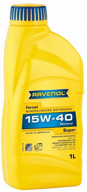 Объем 1л. RAVENOL Formel Super 15W-40 - 1113115-001-01-999 - Автомобильные жидкости. Розница и оптом, масла и антифризы - KarPar Артикул: 1113115-001-01-999. PATRIOT.