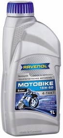 Объем 1л. RAVENOL Motobike 4-T Ester 15W-50 - 1172113-001-01-999