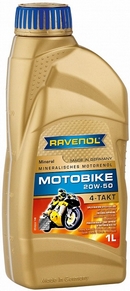 Объем 1л. RAVENOL Motobike 4-T Mineral 20W-50 - 1173122-001-01-999