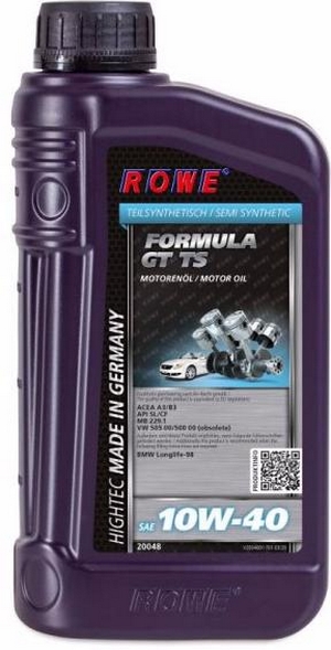 Объем 1л. ROWE Hightec Formula GT TS 10W-40 - 20048-0010-03 - Автомобильные жидкости. Розница и оптом, масла и антифризы - KarPar Артикул: 20048-0010-03. PATRIOT.