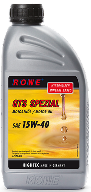 Объем 1л. ROWE Hightec GTS Spezial 15W-40 - 20009-0010-03 - Автомобильные жидкости. Розница и оптом, масла и антифризы - KarPar Артикул: 20009-0010-03. PATRIOT.