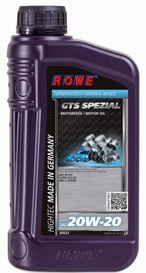 Объем 1л. ROWE Hightec GTS Spezial 20W-20 - 20023-125-03 - Автомобильные жидкости. Розница и оптом, масла и антифризы - KarPar Артикул: 20023-125-03. PATRIOT.