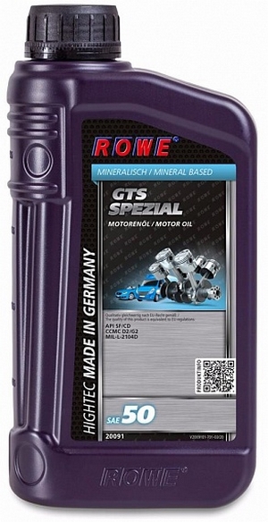 Объем 1л. ROWE Hightec GTS Spezial 50 - 20091-125-03 - Автомобильные жидкости. Розница и оптом, масла и антифризы - KarPar Артикул: 20091-125-03. PATRIOT.