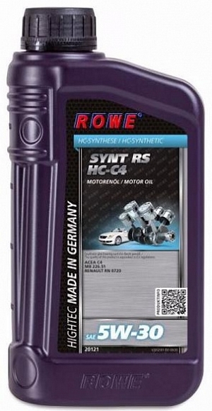 Объем 1л. ROWE Hightec Synt RS HC-C4 5W-30 - 20121-0010-03 - Автомобильные жидкости, масла и антифризы - KarPar Артикул: 20121-0010-03. PATRIOT.