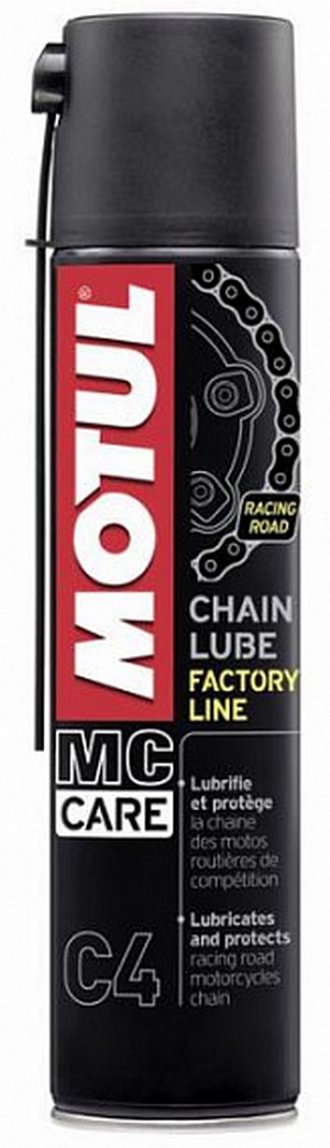 Объем 0,1л. Смазка для цепи MOTUL C4 Chain Lube Factory Line - 106423 - Автомобильные жидкости. Розница и оптом, масла и антифризы - KarPar Артикул: 106423. PATRIOT.
