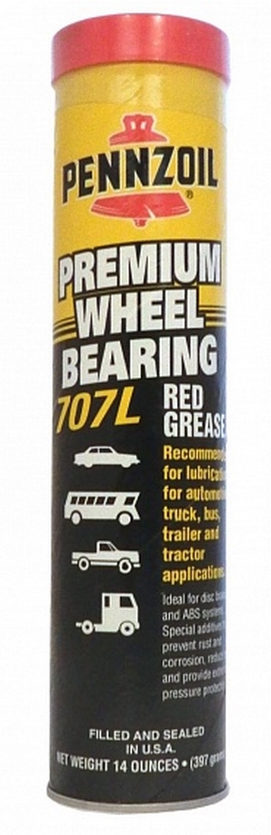 Объем 0,397кгл. Смазка PENNZOIL Premium Wheel Bearing 707L Red Grease - 7772 - Автомобильные жидкости. Розница и оптом, масла и антифризы - KarPar Артикул: 7772. PATRIOT.