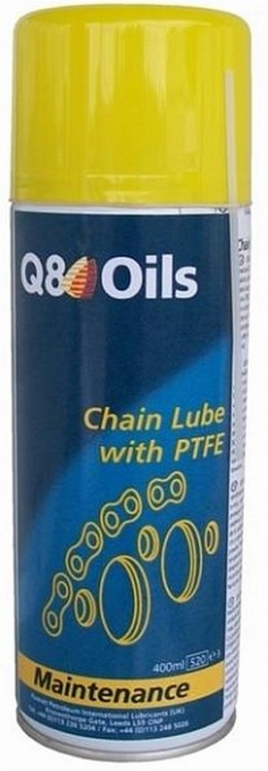 Объем 0,4л. Смазка Q8 Chain Lube PTFE - 101190701818 - Автомобильные жидкости. Розница и оптом, масла и антифризы - KarPar Артикул: 101190701818. PATRIOT.