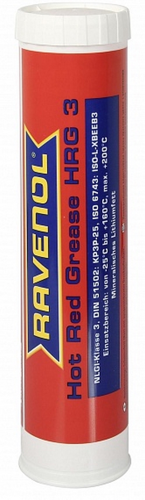Объем 0,4кг Смазка RAVENOL Hot Red Grease HRG 3 - 1340122-400-04-999 - Автомобильные жидкости. Розница и оптом, масла и антифризы - KarPar Артикул: 1340122-400-04-999. PATRIOT.