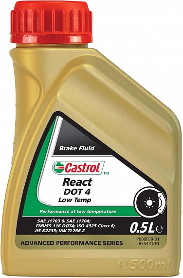 Тормозная жидкость CASTROL DOT-4 React Low Temp - 1581B4 Объем 0,5л. - Автомобильные жидкости, масла и антифризы - KarPar Артикул: 1581B4. PATRIOT.