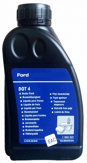 Тормозная жидкость FORD DOT-4 - 1850521 Объем 0,5л. - Автомобильные жидкости. Розница и оптом, масла и антифризы - KarPar Артикул: 1850521. PATRIOT.