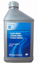 Тормозная жидкость GM DOT-3 Brake Fluid - 93746316 Объем 0,5л.