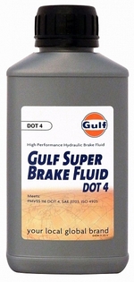 Тормозная жидкость GULF Super Brake Fluid DOT 4 - 640458GU00 Объем 0,25л.