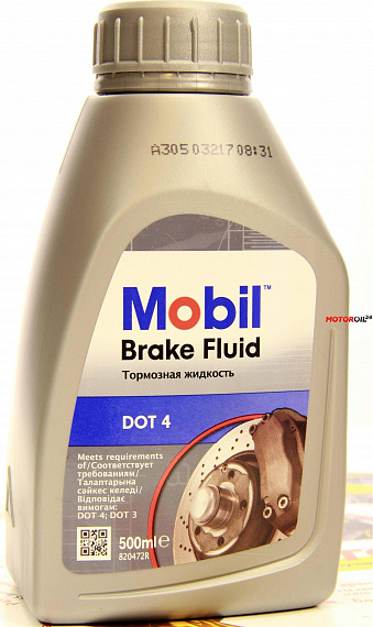 Тормозная жидкость MOBIL Brake Fluid DOT 4 - 150906 Объем 0,5л. - Автомобильные жидкости, масла и антифризы - KarPar Артикул: 150906. PATRIOT.