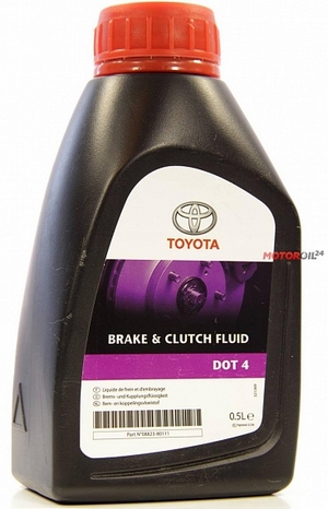 Тормозная жидкость TOYOTA DOT 4 Brake and Clutch Fluid - 08823-80111 Объем 0,5л. - Автомобильные жидкости, масла и антифризы - KarPar Артикул: 08823-80111. PATRIOT.
