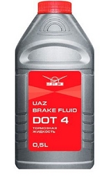Тормозная жидкость UAZ DOT-4 - 0000-00-4734024-00 Объем 0,5л.