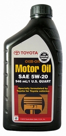 Объем 0,946л. TOYOTA Motor Oil 5W-20 SM/SN - 00279-1QT20