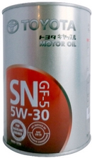 Объем 1л. TOYOTA Motor oil SAE 5W-30 SN/GF-5 - 08880-10706