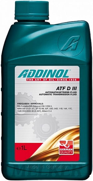 Объем 1л. Трансмиссионное масло ADDINOL ATF D III - 4014766072054 - Автомобильные жидкости. Розница и оптом, масла и антифризы - KarPar Артикул: 4014766072054. PATRIOT.