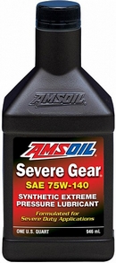Объем 0,946л. Трансмиссионное масло AMSOIL Severe Gear Synthetic Extreme Pressure (EP) Lubricant 75W-140 - SVOQT