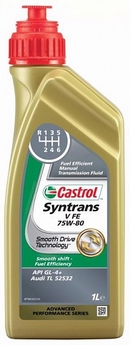 Объем 1л. Трансмиссионное масло CASTROL Syntrans V FE 75W-80 - 156C41