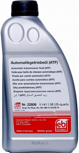 Объем 1л. Трансмиссионное масло FEBI ATF MB 236.10 - 22806 - Автомобильные жидкости. Розница и оптом, масла и антифризы - KarPar Артикул: 22806. PATRIOT.