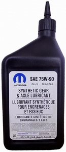 Объем 0,946л. Трансмиссионное масло MOPAR Synthetic Gear & Axle Lubricant 75W-90 - 68218655AA