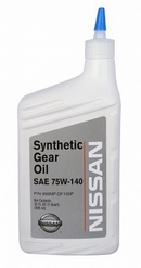 Объем 0,946л. Трансмиссионное масло NISSAN Synthetic Gear Oil 75W-140 - 999MP-DF100P