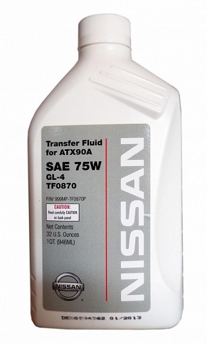 Объем 0,946л. Трансмиссионное масло NISSAN Transfer Fluid TF0870 - 999MP-TF0870P - Автомобильные жидкости. Розница и оптом, масла и антифризы - KarPar Артикул: 999MP-TF0870P. PATRIOT.