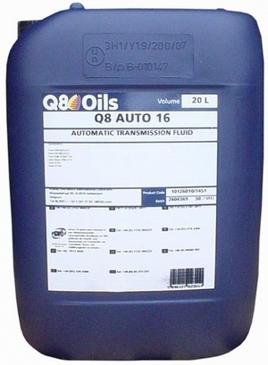 Объем 20л. Трансмиссионное масло Q8 Auto 16 - 101260101453 - Автомобильные жидкости. Розница и оптом, масла и антифризы - KarPar Артикул: 101260101453. PATRIOT.