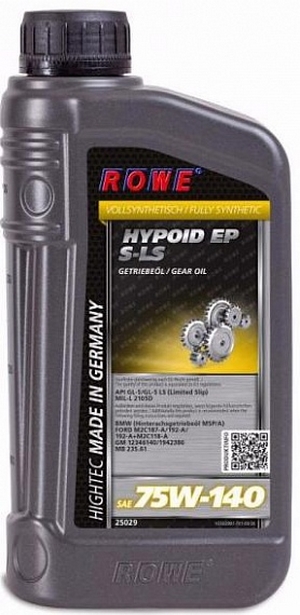 Объем 1л. Трансмиссионное масло ROWE Hightec Hypoid EP S-LS 75W-140 - 25029-0010-03 - Автомобильные жидкости, масла и антифризы - KarPar Артикул: 25029-0010-03. PATRIOT.