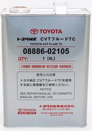 Объем 4л. Трансмиссионное масло TOYOTA CVT Fluid TC - 08886-02105 - Автомобильные жидкости. Розница и оптом, масла и антифризы - KarPar Артикул: 08886-02105. PATRIOT.