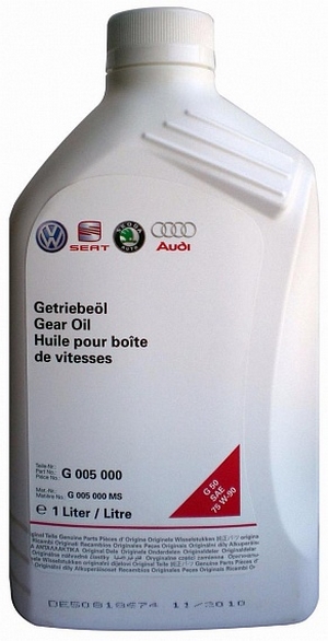 Объем 1л. Трансмиссионное масло VAG MTF 75W-90 GL-4 - G005 000 - Автомобильные жидкости. Розница и оптом, масла и антифризы - KarPar Артикул: G005 000. PATRIOT.