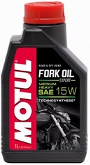 Объем 1л. Вилочное масло MOTUL Fork Oil Expert Medium/Heavy 15W - 105931