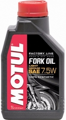 Объем 1л. Вилочное масло MOTUL Fork Oil Factory Line Light/Medium 7.5W - 101127