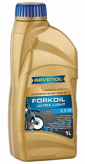 Объем 1л. Вилочное масло RAVENOL Forkoil Ultra Light 2,5W - 1182101-001-01-999 - Автомобильные жидкости. Розница и оптом, масла и антифризы - KarPar Артикул: 1182101-001-01-999. PATRIOT.