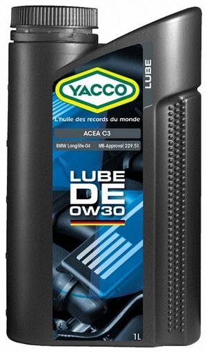Объем 1л. YACCO Lube DE 0W-30 - 305825 - Автомобильные жидкости. Розница и оптом, масла и антифризы - KarPar Артикул: 305825. PATRIOT.