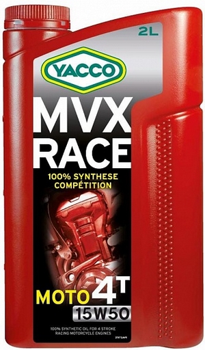 Объем 2л. YACCO MVX Race 4T 15W-50 - 332024 - Автомобильные жидкости. Розница и оптом, масла и антифризы - KarPar Артикул: 332024. PATRIOT.