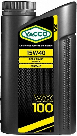 Объем 1л. YACCO VX 100 15W-40 - 303725 - Автомобильные жидкости. Розница и оптом, масла и антифризы - KarPar Артикул: 303725. PATRIOT.
