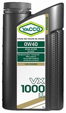 Объем 1л. YACCO VX 1000 LL 0W-40 - 306225