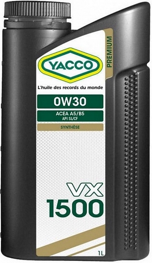 Объем 1л. YACCO VX 1500 0W-30 - 302025 - Автомобильные жидкости. Розница и оптом, масла и антифризы - KarPar Артикул: 302025. PATRIOT.