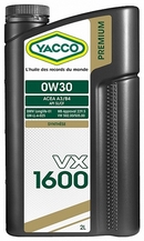 Объем 2л. YACCO VX 1600 0W-30 - 305024