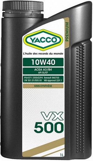 Объем 1л. YACCO VX 500 10W-40 - 303125 - Автомобильные жидкости. Розница и оптом, масла и антифризы - KarPar Артикул: 303125. PATRIOT.
